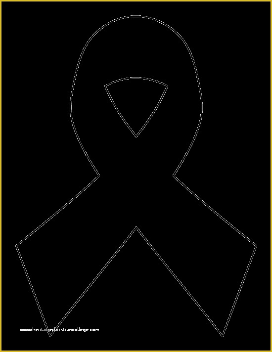 Free Ribbon Cutting Template Of Printable Cancer Ribbon Template