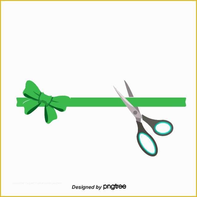 Free Ribbon Cutting Template Of Red Ribbon Ribbon Cutting Ribbon Vector Vector
