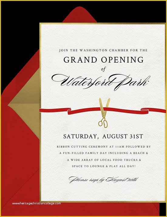 Free Ribbon Cutting Template Of Ribbon Cutting Invitation