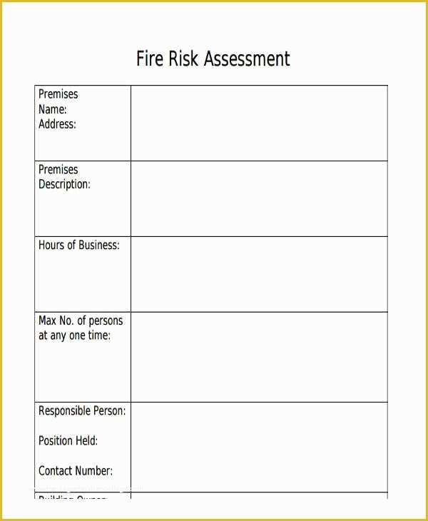 Free Risk assessment Template Of 19 Free Risk assessment forms