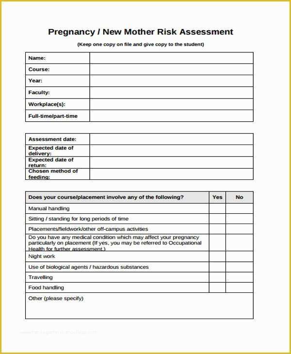 Free Risk assessment Template Of 31 Risk assessment Templates In Pdf