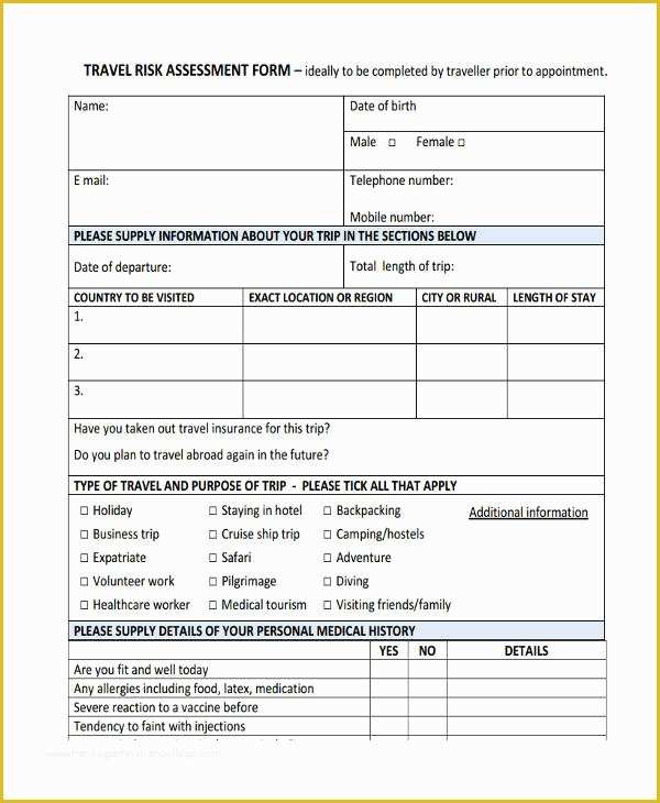 Free Risk assessment Template Of 37 Risk assessment Templates