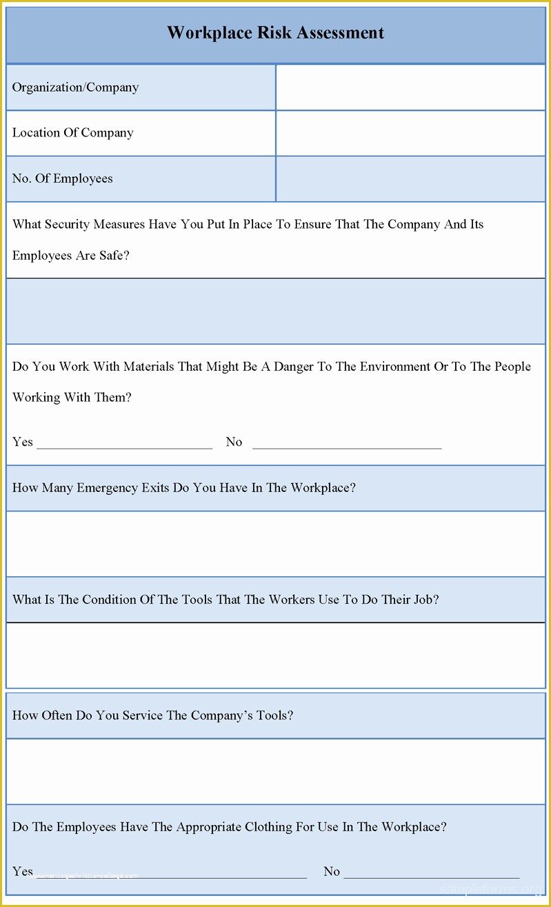 Free Risk assessment Template Of assessment Fire Risk assessment form