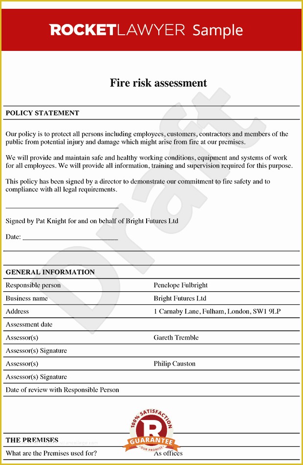 Free Risk assessment Template Of Free Fire Risk assessment Template Fire Risk Policy