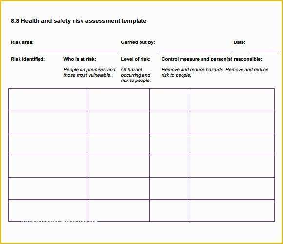 Free Risk assessment Template Of Health Risk assessment 9 Free Download for Pdf