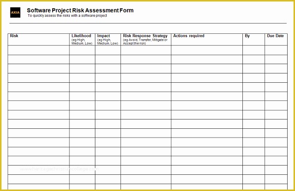 Free Risk assessment Template Of Risk assessment Template