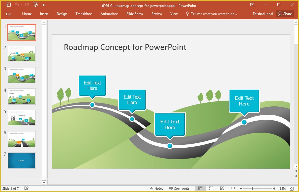 Free Roadmap Template Of Best Roadmap Templates for Powerpoint