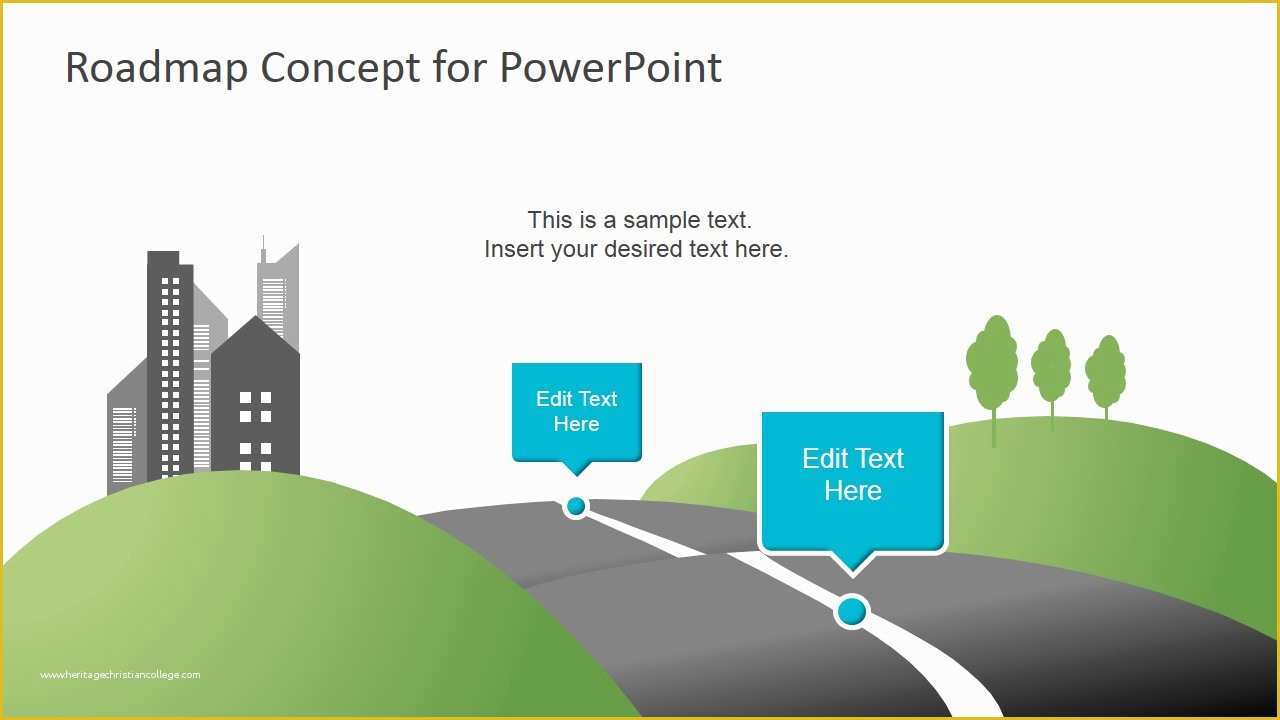 Free Roadmap Template Of Creative Roadmap Concept Powerpoint Template Slidemodel