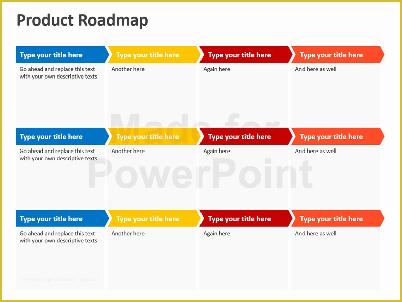 Free Roadmap Template Powerpoint Of Product Roadmap Powerpoint Template Editable Ppt