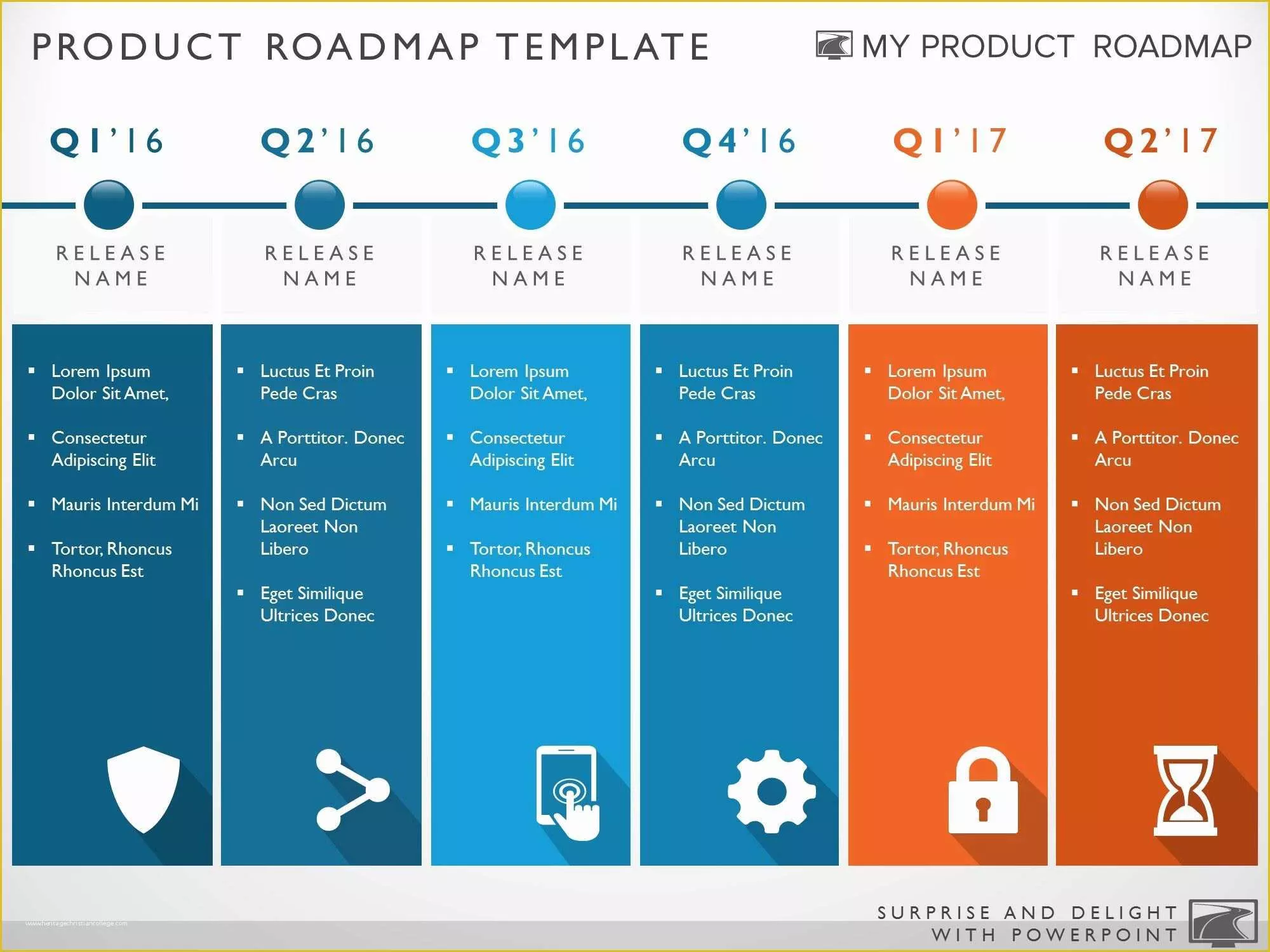 Free Roadmap Template Powerpoint Of Six Phase Development Planning Timeline Roadmapping