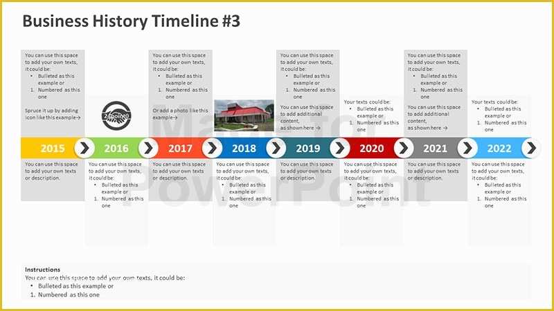 Free Roadmap Timeline Template Of Business History Timeline Editable Powerpoint Template