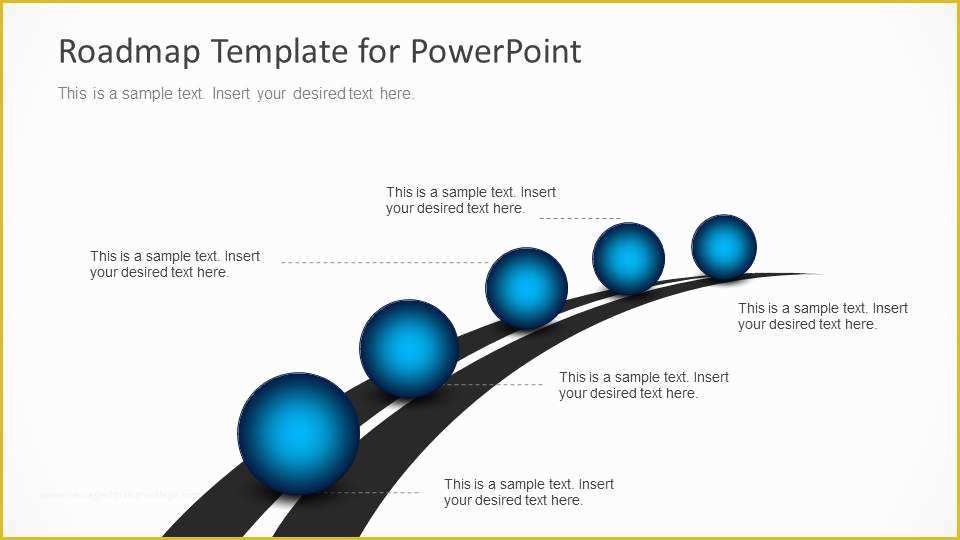 Free Roadmap Timeline Template Of Roadmap Timeline with Spheres for Powerpoint Slidemodel