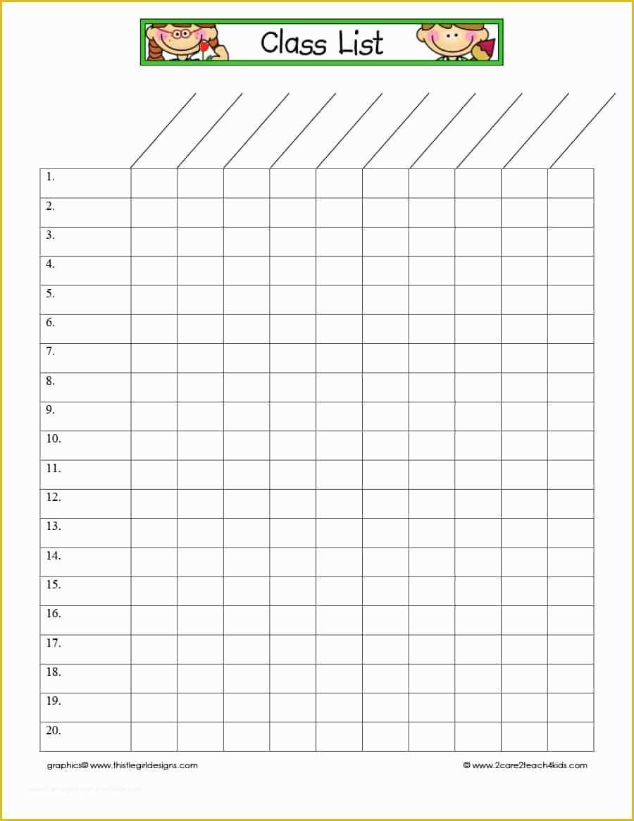 Free Roster Template Of 37 Class Roster Templates [student Roster Templates for