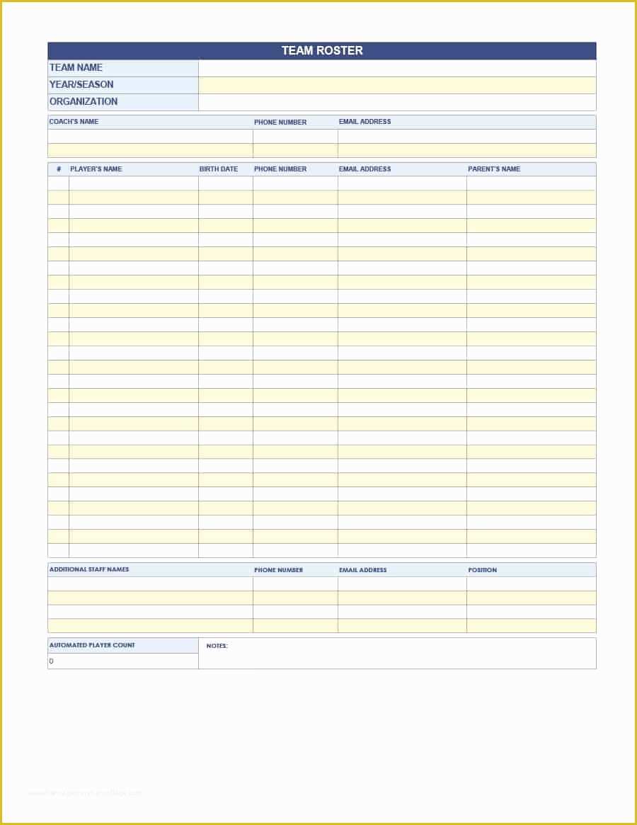 Free Roster Template Of 37 Class Roster Templates [student Roster Templates for