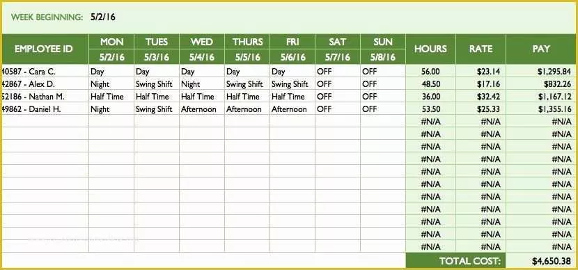 Free Roster Template Of Roster Template Excel Download Excel Perks