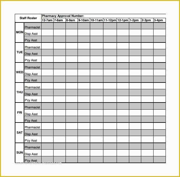 Free Roster Templates Printable Of Sample Roster Template 9 Free Documents In Pdf Word Excel