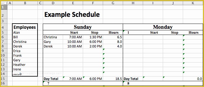 Free Roster Templates Printable Of Staff Roster Template Excel Free