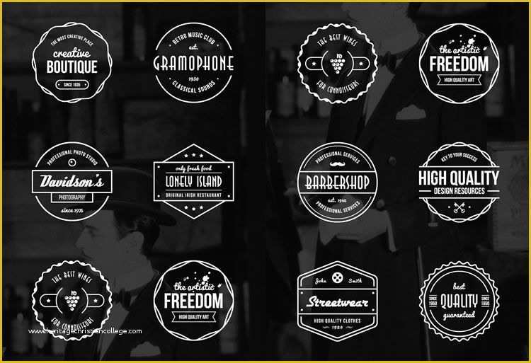 Free Round Logo Templates Of 15 Free Vintage Logo &amp; Badge Template Collections