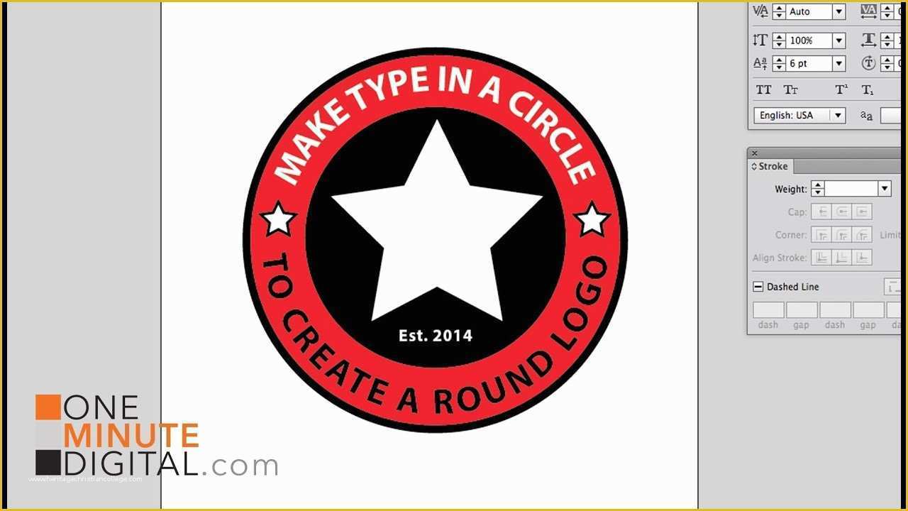 Free Round Logo Templates Of Make Type In A Circle to Create A Round Logo In