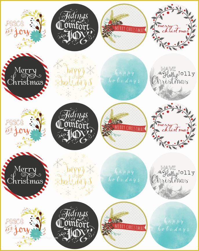 Free Round Sticker Label Template Of Christmas Label Templates