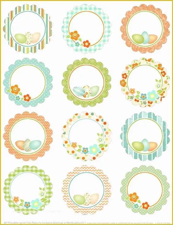 Free Round Sticker Label Template Of Round Easter Labels Free Printables On Blog Worldlabel