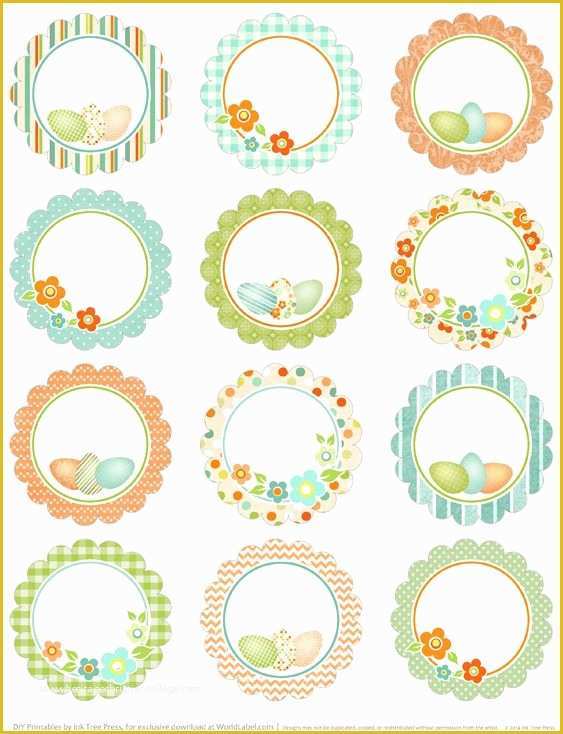 Free Round Sticker Label Template Of Round Easter Labels Free Printables On Blog Worldlabel