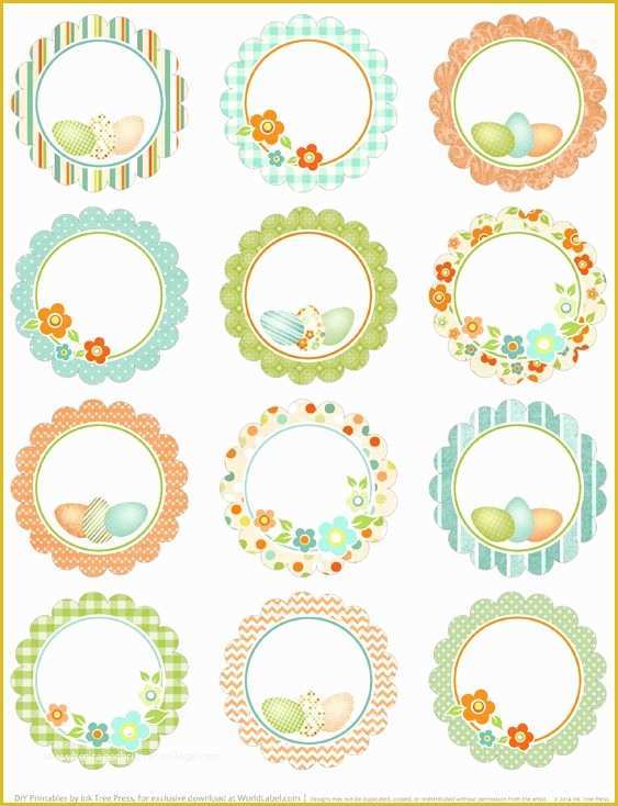 Free Round Sticker Label Template Of Round Easter Labels Free Printables On Blog Worldlabel