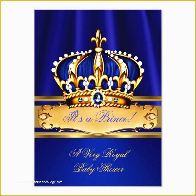 Free Royal Prince Baby Shower Invitation Template Of Blue Prince Crown Template