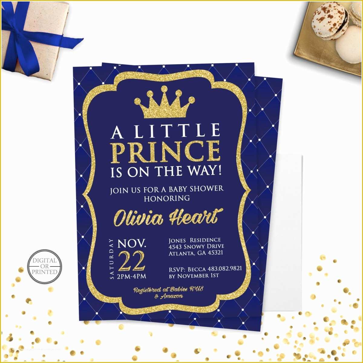 Free Royal Prince Baby Shower Invitation Template Of Elegant Baby Shower Invitations Royal – Bestbabyshowerparty