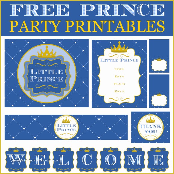 Free Royal Prince Baby Shower Invitation Template Of Free Prince Party Printables