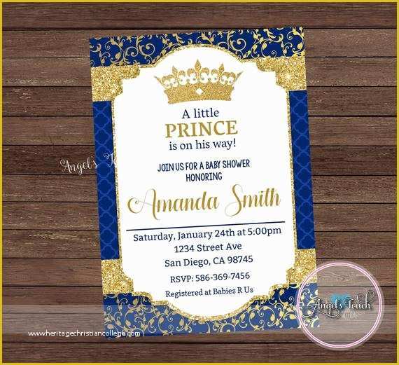 Free Royal Prince Baby Shower Invitation Template Of Little Prince Baby Shower Invitation Prince Baby Shower