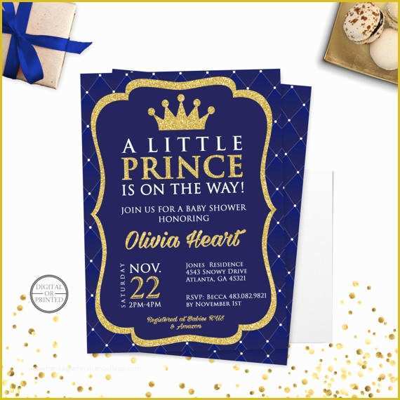 Free Royal Prince Baby Shower Invitation Template Of Prince Baby Shower Invitation Royal Prince Baby Shower