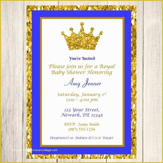 Free Royal Prince Baby Shower Invitation Template Of Prince Baby Shower Invitation Royal Prince Baby Shower