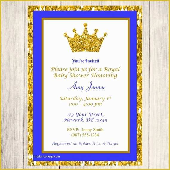 Free Royal Prince Baby Shower Invitation Template Of Prince Baby Shower Invitation Royal Prince Baby Shower