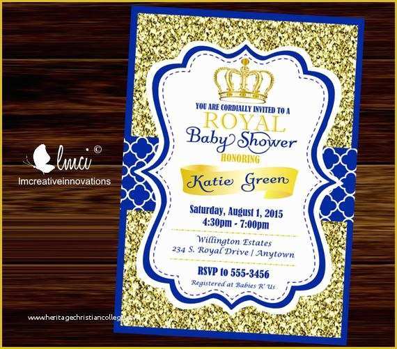 Free Royal Prince Baby Shower Invitation Template Of Royal Baby Shower Invitation Little Prince Baby Showerblue