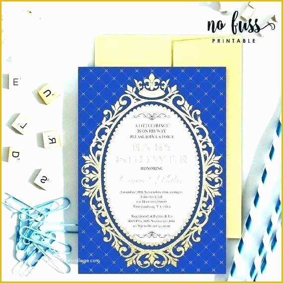 Free Royal Prince Baby Shower Invitation Template Of Royal Prince Baby Shower Invitations Cafe322