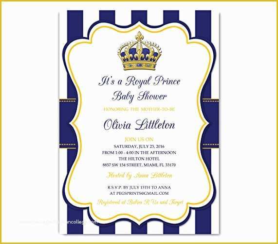 Free Royal Prince Baby Shower Invitation Template Of Royal Prince Baby Shower Invitations Kinderhooktap