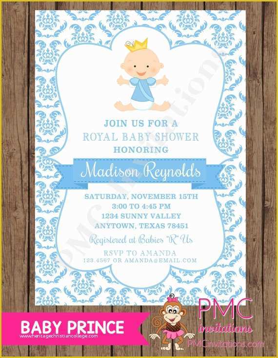 Free Royal Prince Baby Shower Invitation Template Of Royal Prince Baby Shower Invitations