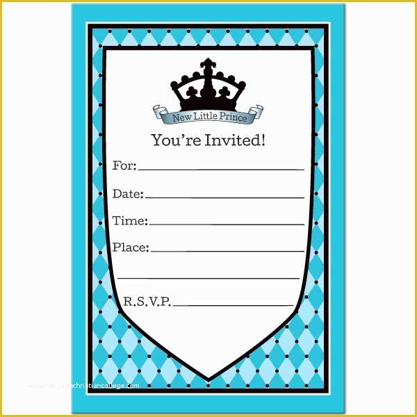 Free Royal Prince Baby Shower Invitation Template Of Royal Prince Baby Shower Invitations – Party Invitation