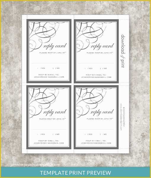 Free Rsvp Template Of 9834 Ae Print Preview