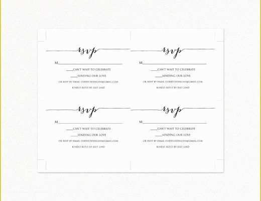 Free Rsvp Template Of Printable Wedding Rsvp Cards