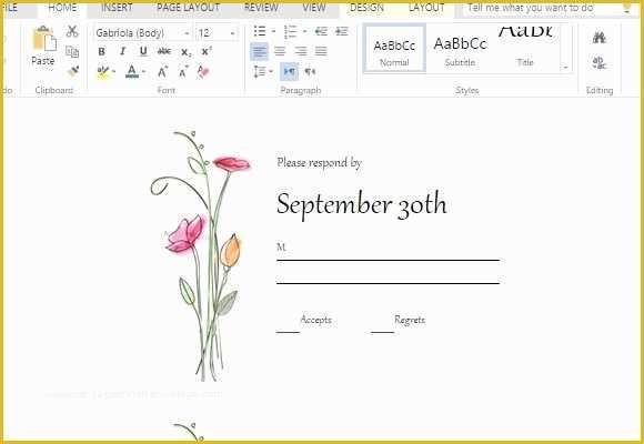Free Rsvp Template Of Rsvp Cards Maker Template for Word