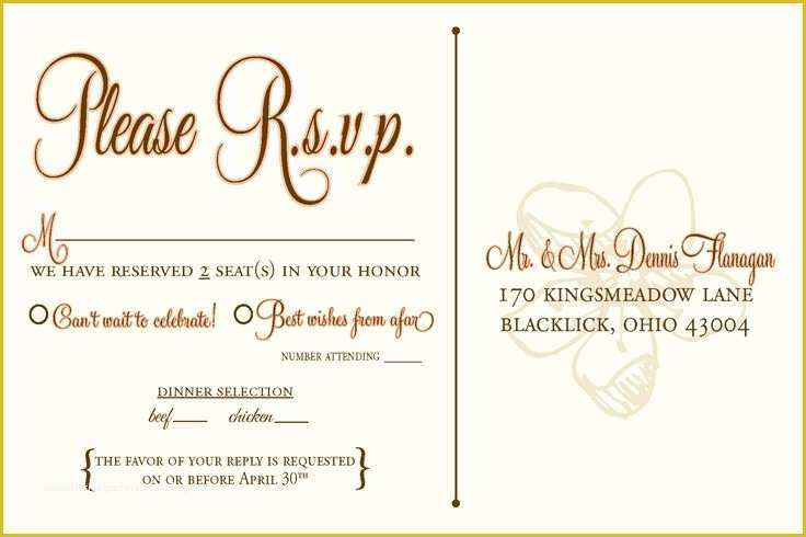 Free Rsvp Template Of Rsvp Wedding Template Wording Wedding Design