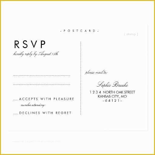 Free Rsvp Template Of Wedding Rsvp Postcards Template for Free 2018