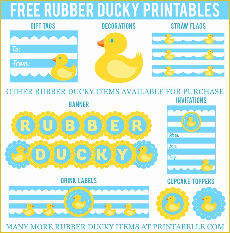 Free Rubber Ducky Baby Shower Invitations Template Of Free Rubber Ducky Baby Shower Printables and More