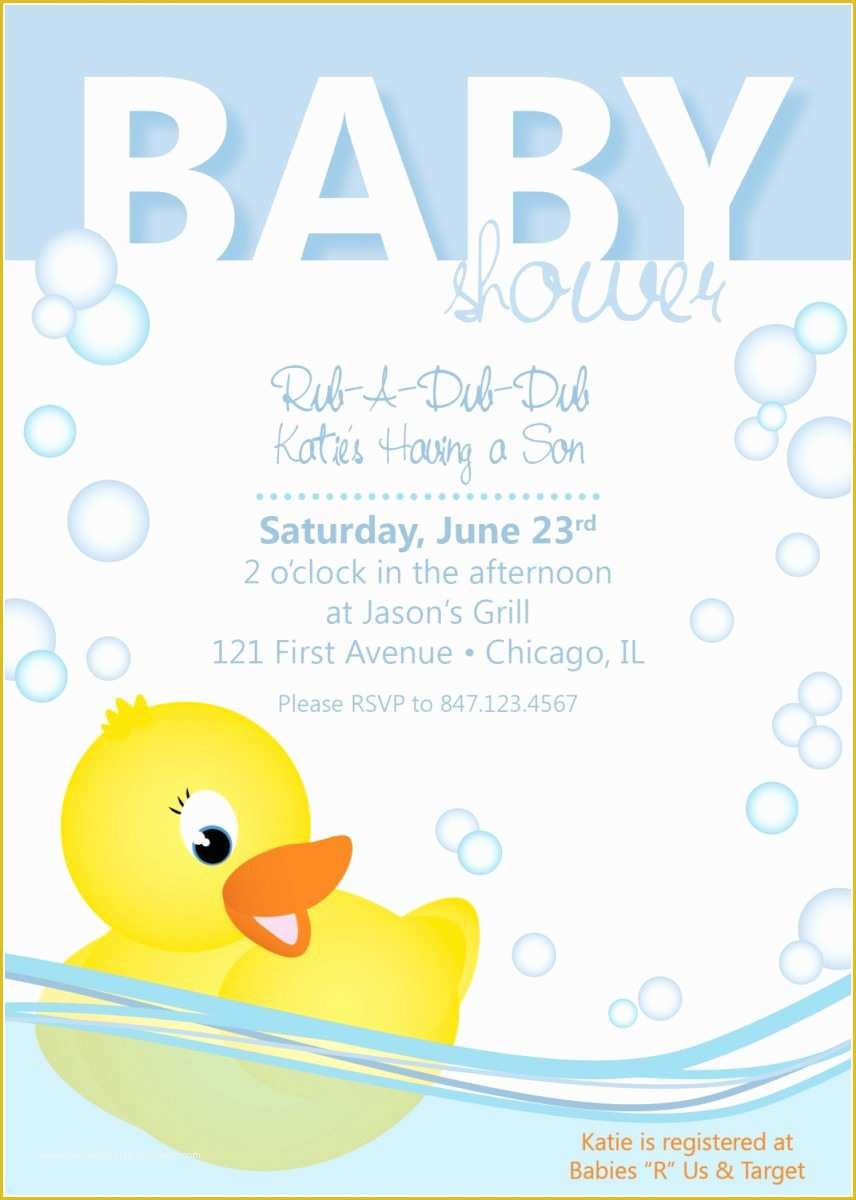 Free Rubber Ducky Baby Shower Invitations Template Of Fresh Duck Baby Shower Invitation Templates