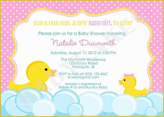 Free Rubber Ducky Baby Shower Invitations Template Of Items Similar to Rubber Duck Baby Shower Invitation Rubber