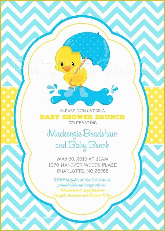 Free Rubber Ducky Baby Shower Invitations Template Of Little Duck Baby Shower Invitation U Print 4 to Choose