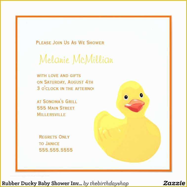 Free Rubber Ducky Baby Shower Invitations Template Of Rubber Ducky Baby Shower Invitations