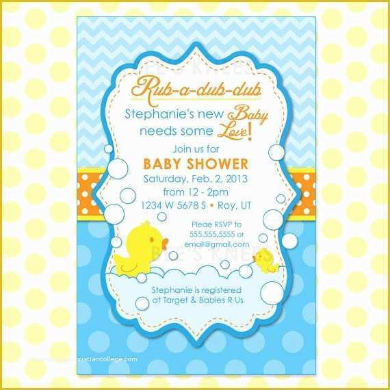Free Rubber Ducky Baby Shower Invitations Template Of Rubber Ducky Baby Shower Invitations Rubber Ducky Baby